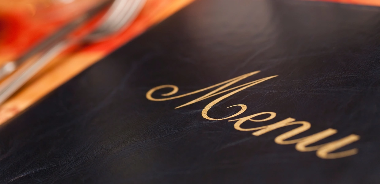 restaurant menu
