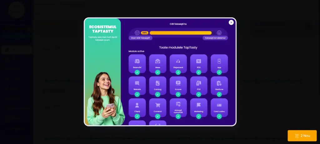 Modulele unui soft complet pentru restaurante 