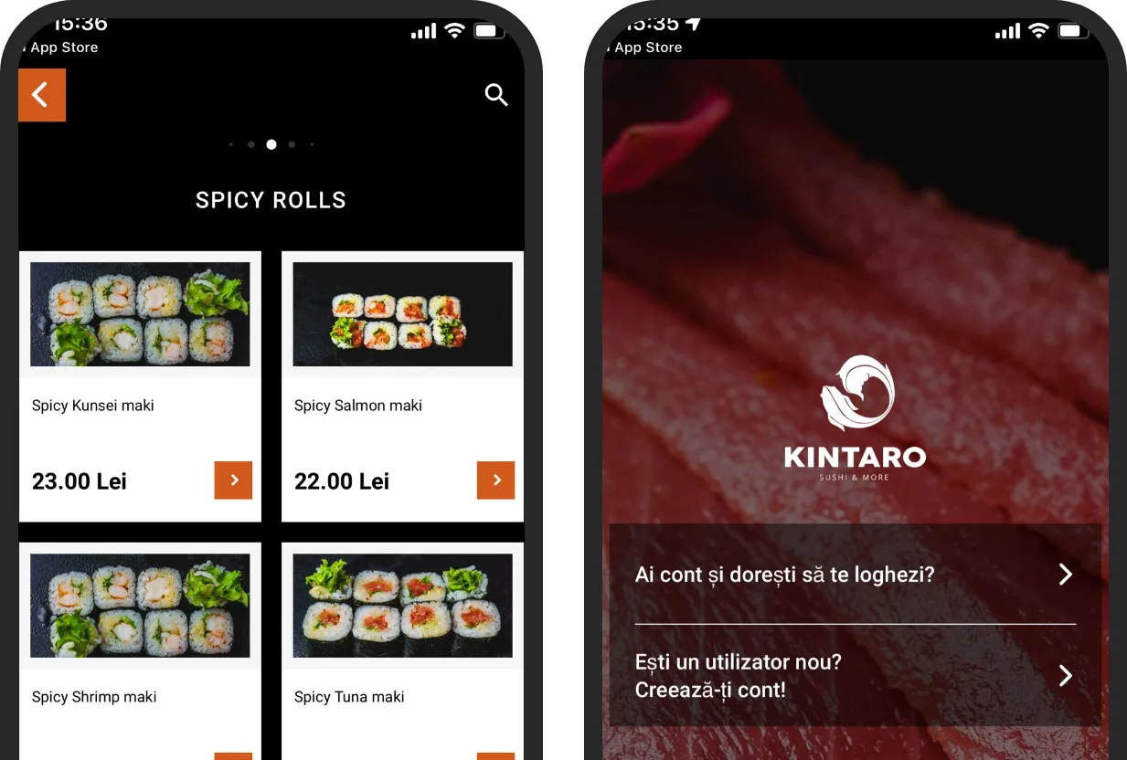Aplicația mobilă Kintaro realizată cu TapTasty