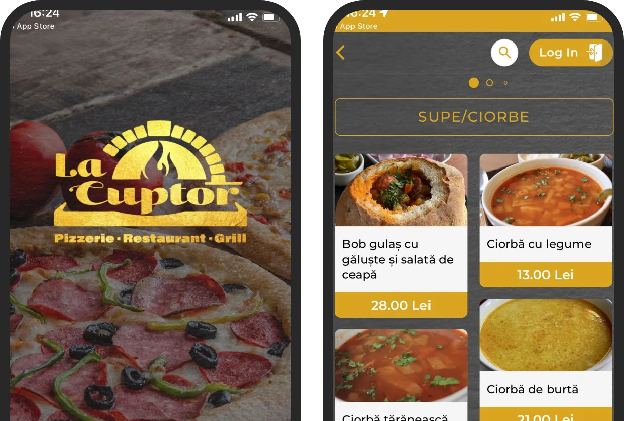 Aplicația mobilă La Cuptor realizată cu TapTasty