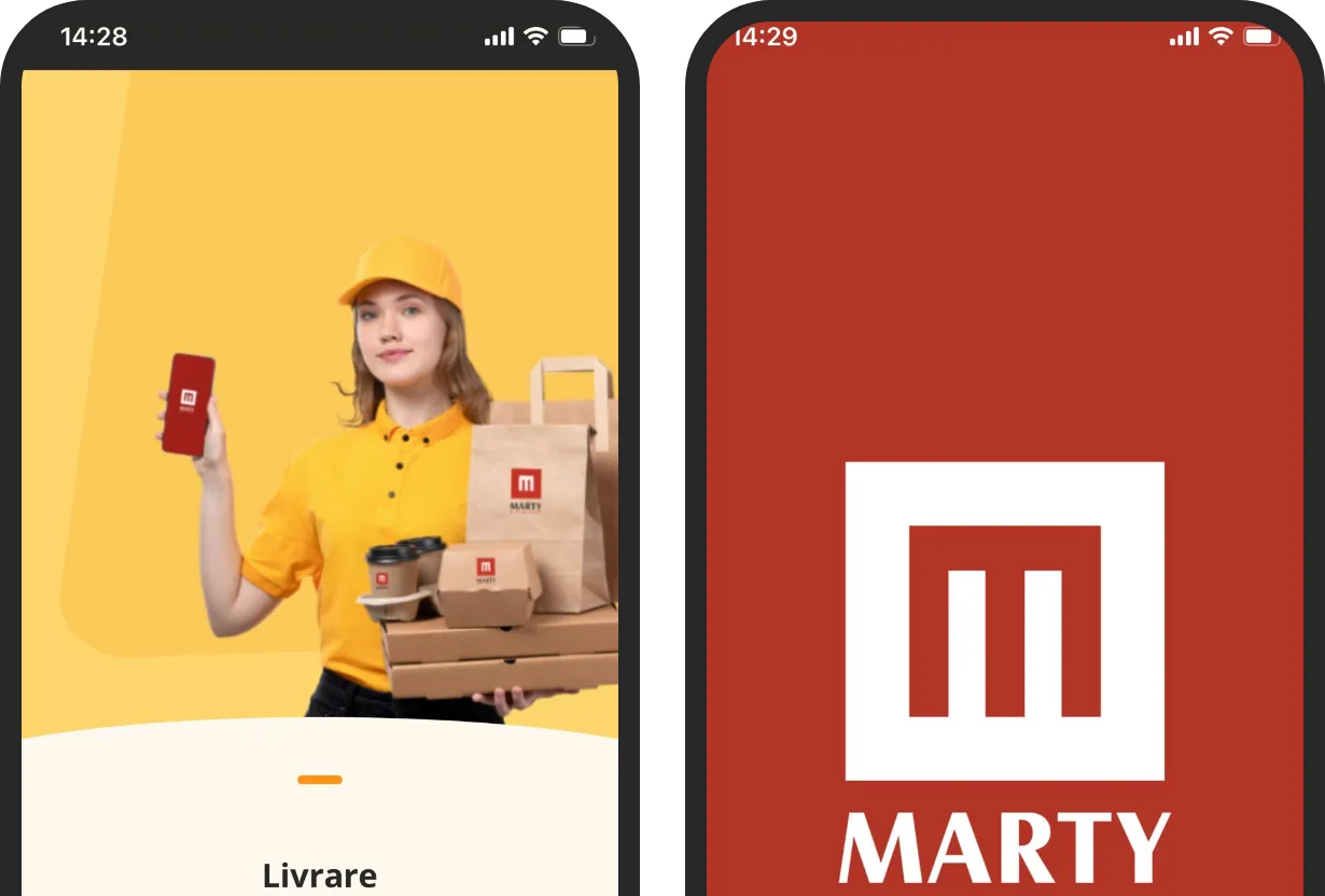 Aplicația mobilă Marty realizată cu TapTasty