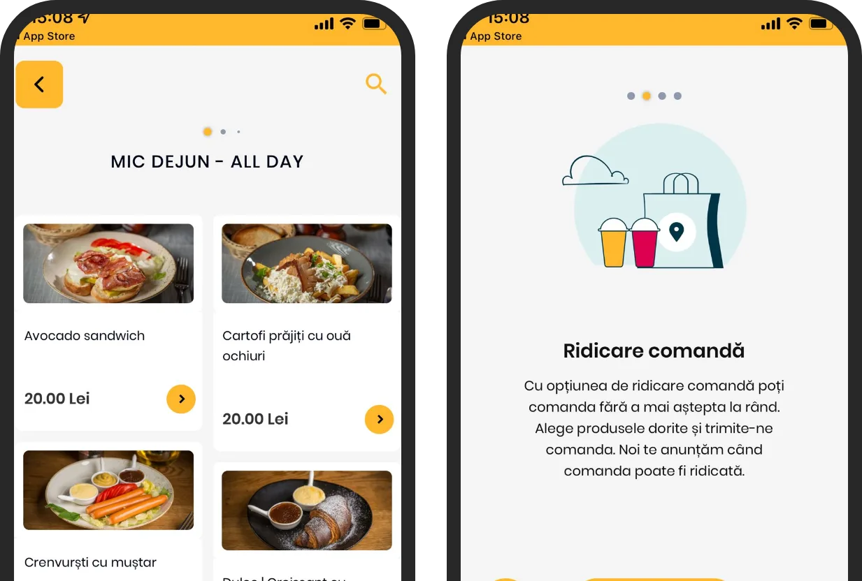 Aplicația mobilă Casa Mignon realizată cu TapTasty