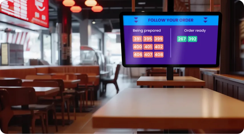 TapTasty order status display