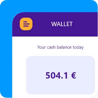 Aplicația pentru livratori include un portofel digital pentru gestionarea numerarului.