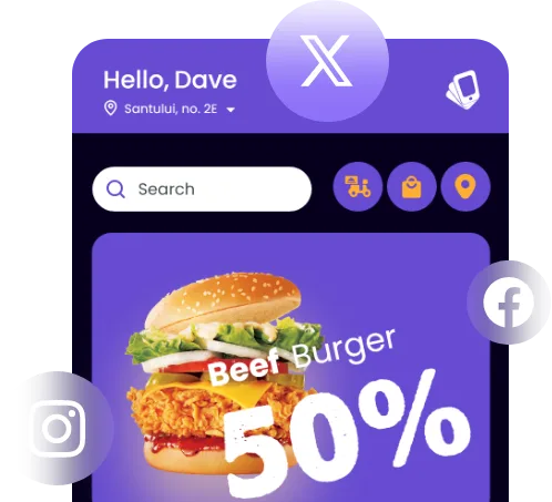 Bannere și Social Media pentru restaurante